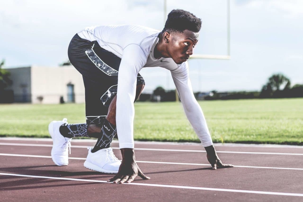 Sprinter set in the blocks